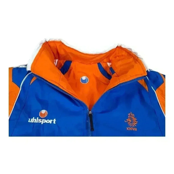 NETHERLANDS UHLSPORT KNVB REVERSIBLE JACKET AND TRACK PANTS TRACK SUIT HOLAND - Picture 15 of 16